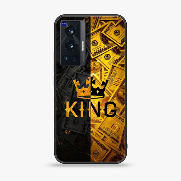 Vivo X70 Pro - King Series V2.0- Premium Printed Glass soft Bumper shock Proof Case