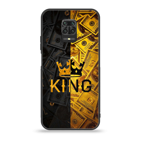 Xiaomi Redmi Note 9S - King V 2.0 Design 9 - Premium Printed Glass soft Bumper shock Proof Case CS-10099