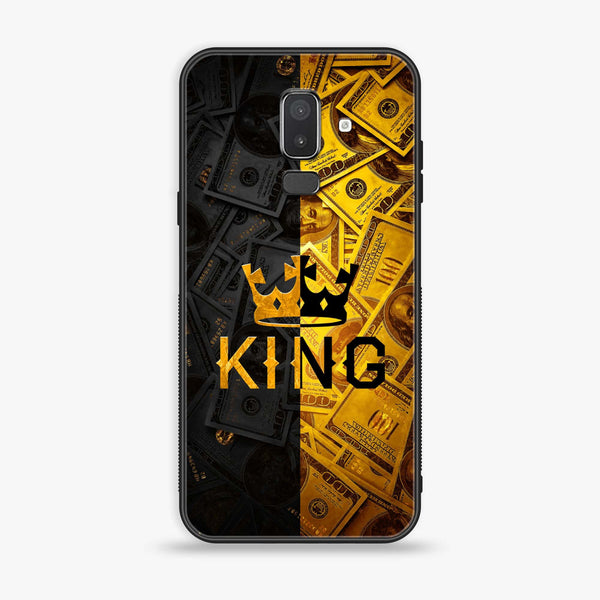 Samsung Galaxy J8 2018 - King Series V 2.0 - Premium Printed Glass soft Bumper shock Proof Case
