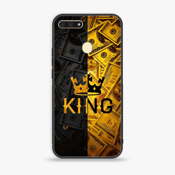 Huawei Y6 2018/Honor Play 7A - King Series V 2.0 - Premium Printed Glass soft Bumper shock Proof Case