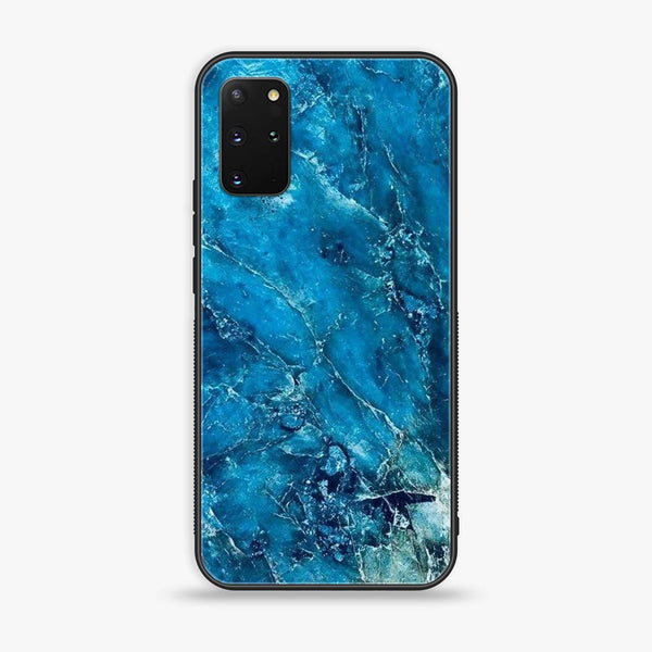 Galaxy S20 Plus - Blue Marble Series V 2.0  Design 3 - Premium Printed Glass soft Bumper shock Proof Case CS-19982