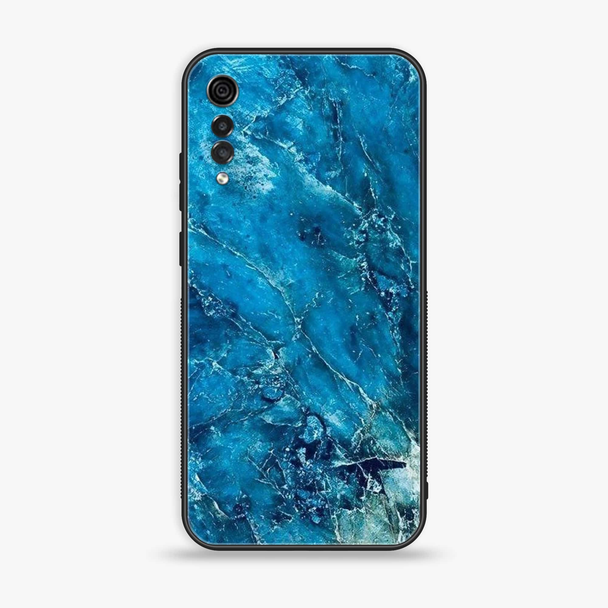 LG Velvet - Blue Marble Series V 2.0 - Premium Printed Glass soft Bumper shock Proof Case