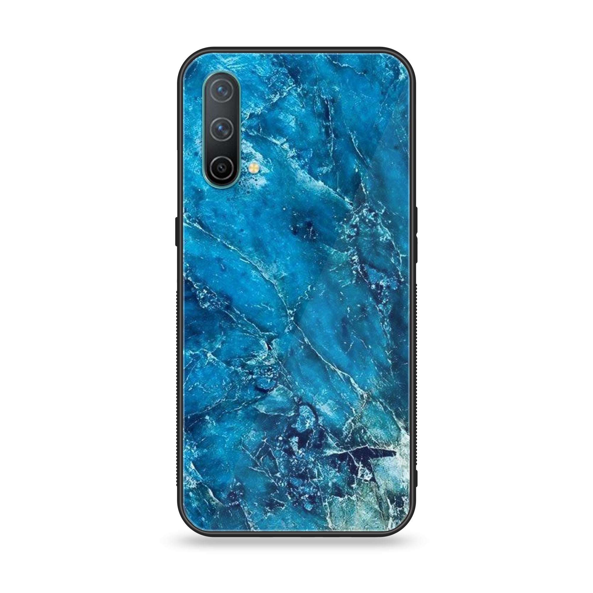 OnePlus Nord CE 5G - Blue Marble Series V 2.0 - Premium Printed Glass soft Bumper shock Proof Case