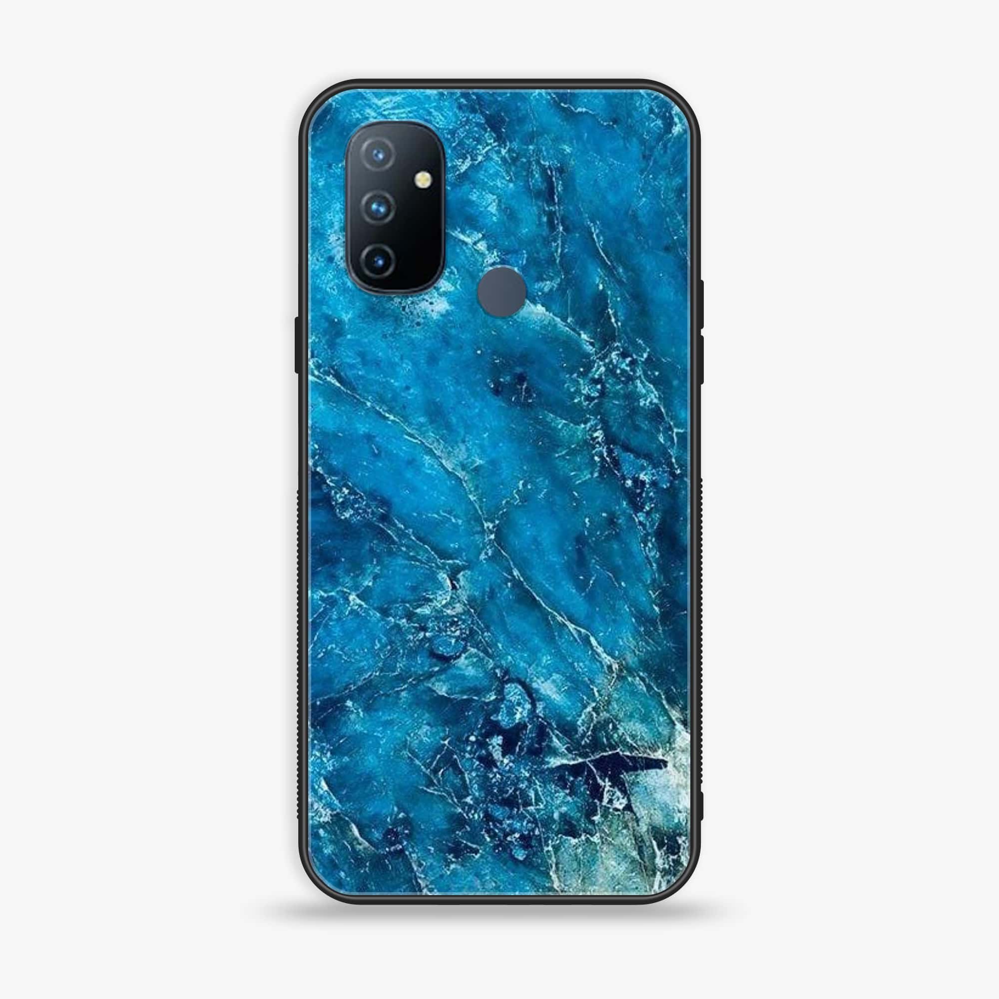 OnePlus Nord N100 Blue Marble V 2.0 Series Premium Printed Glass soft Bumper shock Proof Case