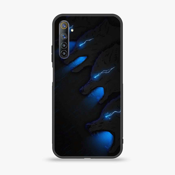 Realme 6 Black Art Design 7  Premium Printed Glass soft Bumper shock Proof Case CS-17139