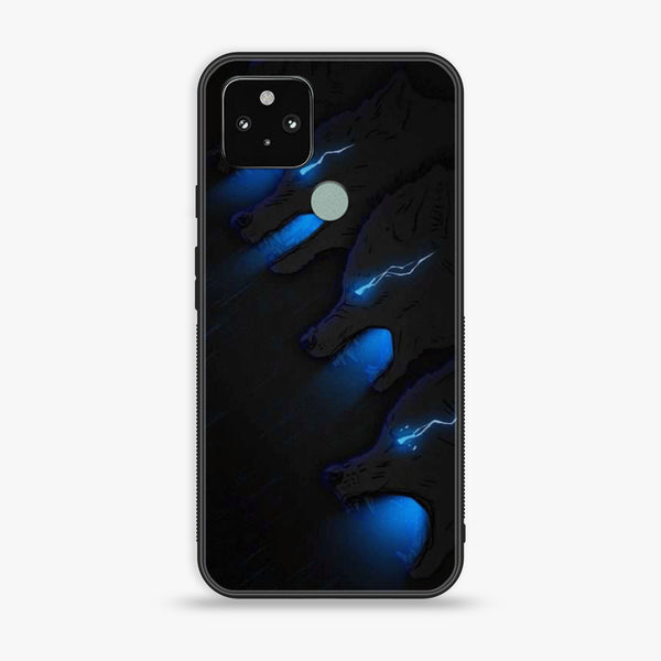 Google Pixel 5- Black Art Design 7- Premium Metal Printed soft Bumper Shock Proof Case CS-11427