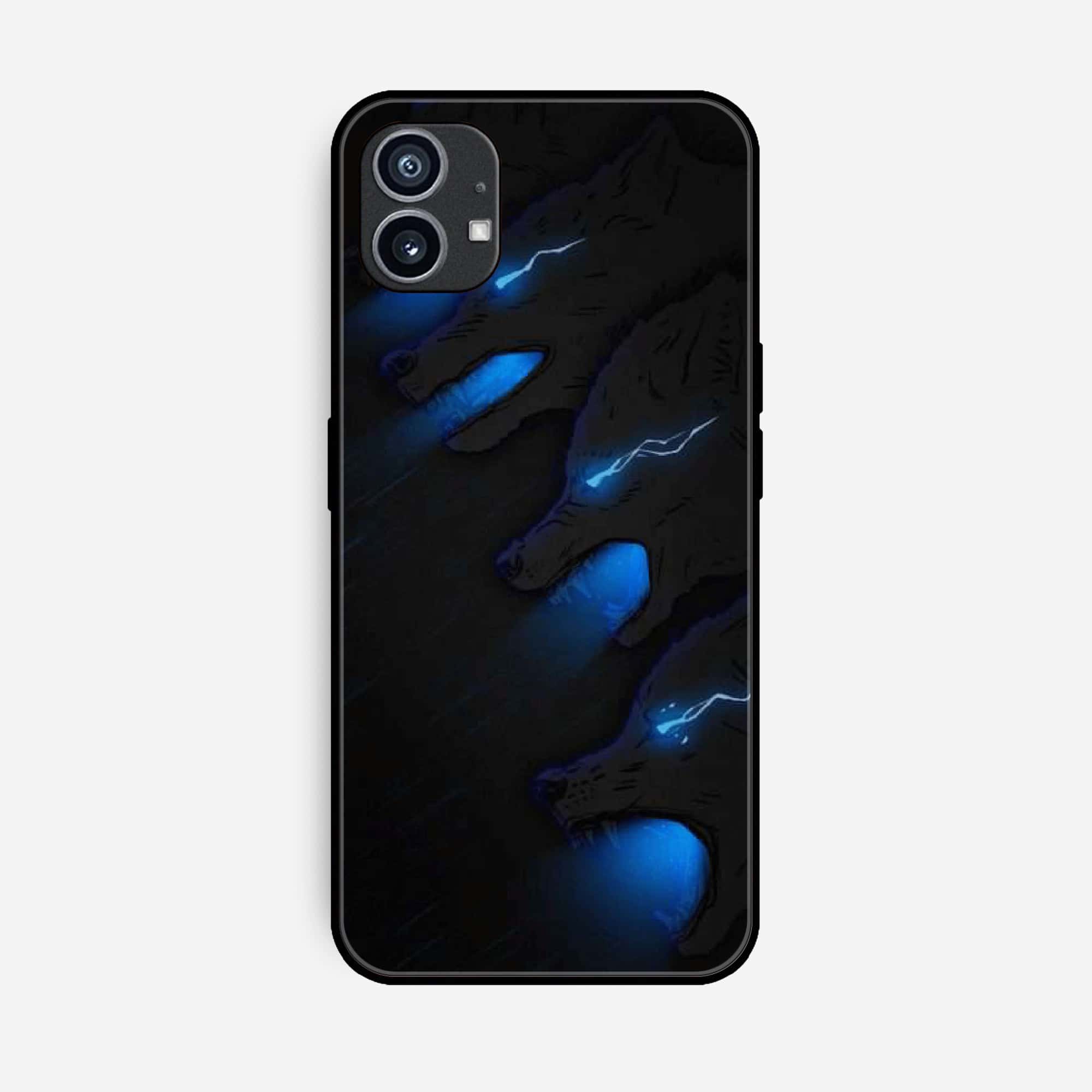 Nothing Phone (1)  Black Art Series Premium Printed Glass soft Bumper shock Proof Case