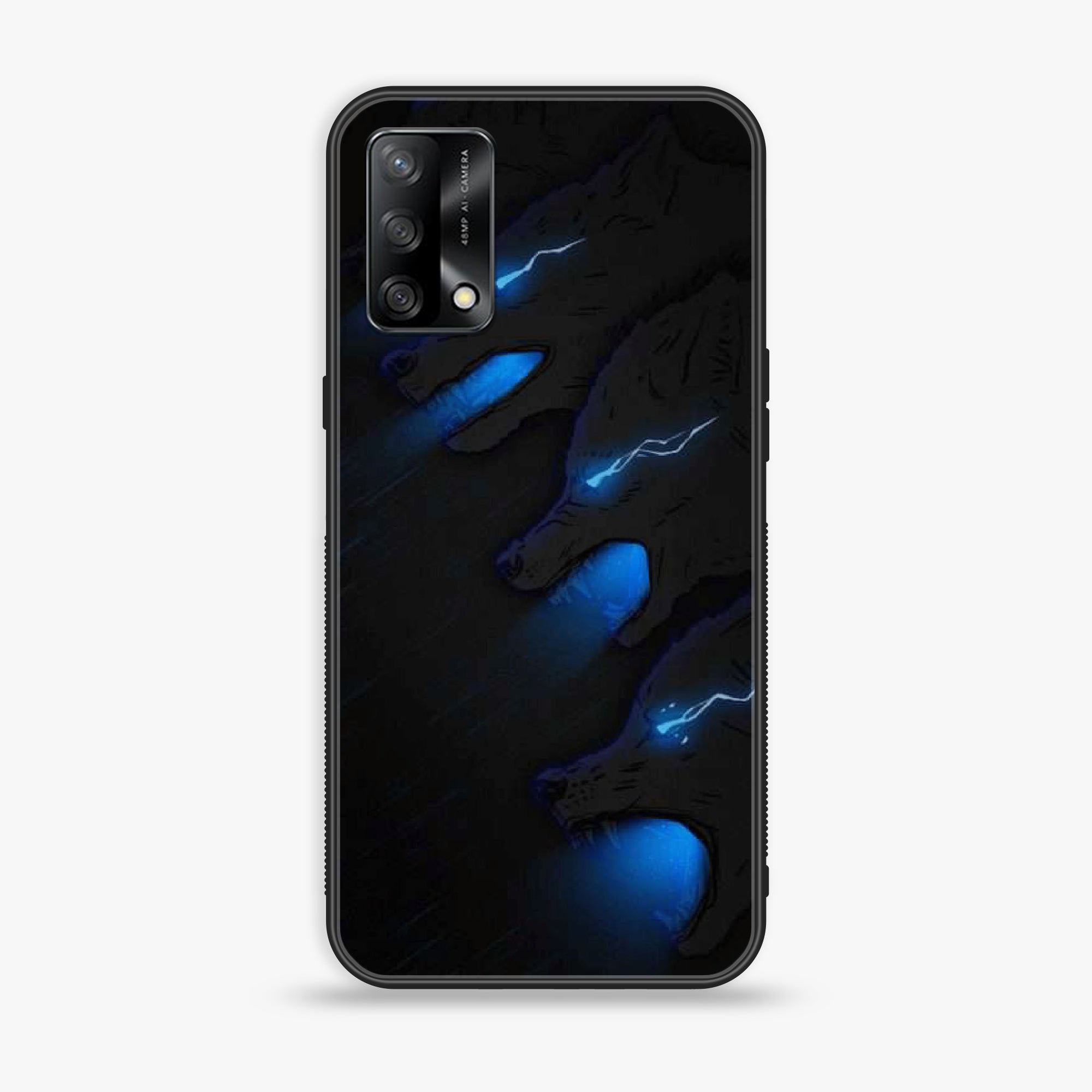 Oppo F19s  - Black Art Series - Premium Metal Printed soft Bumper shock Proof Case
