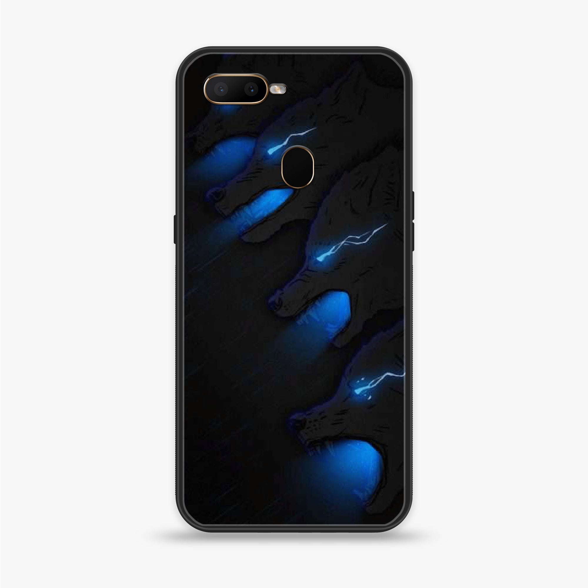 Oppo A12  - Black Art Series - Premium Printed soft Bumper shock Proof Case