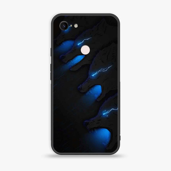 Google Pixel 3 XL- Black Art Design 7 - Premium Printed Glass soft Bumper shock Proof Case CS-13971