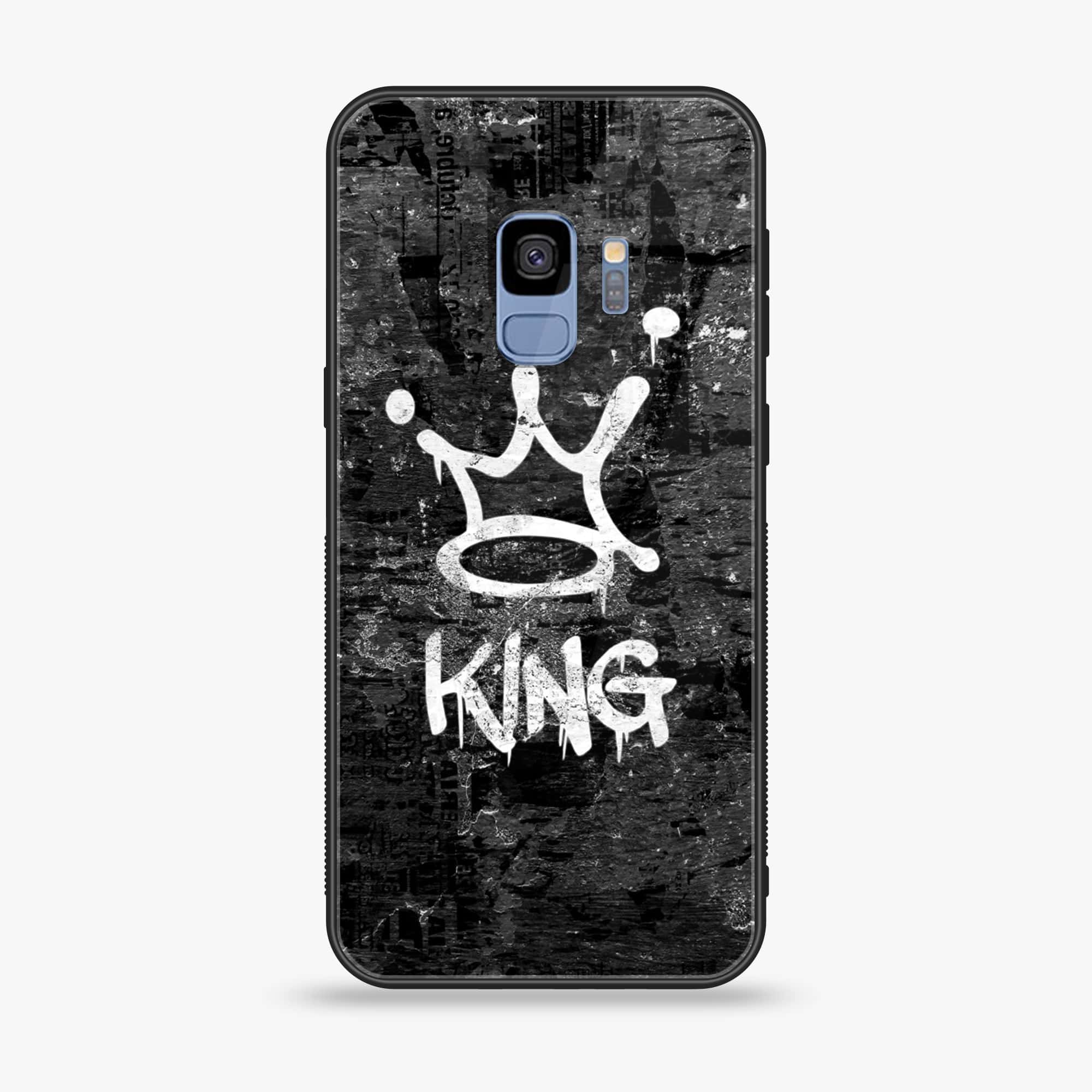 Galaxy S9 - King Series V 2.0 - Premium Printed Glass soft Bumper shock Proof Case