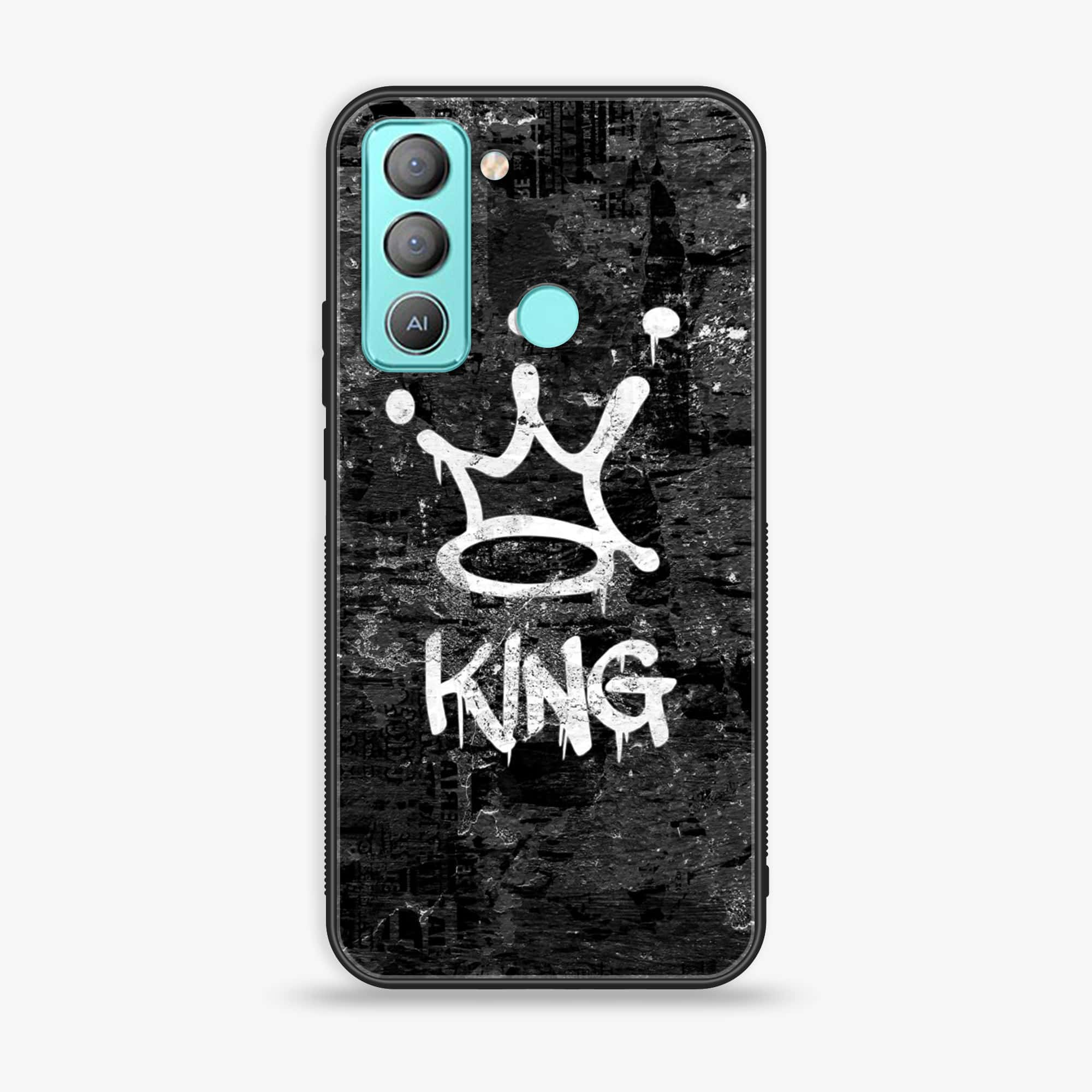 Tecno POP 5 LTE King Series V2.0 Premium Printed Glass soft Bumper shock Proof Case