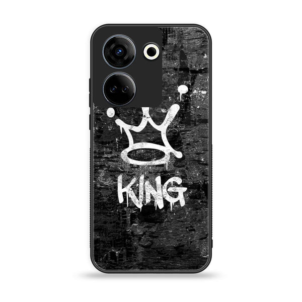 Tecno Camon 20 - King Series V 2.0 Design 8 - Premium Printed Glass soft Bumper shock Proof Case CS-20531