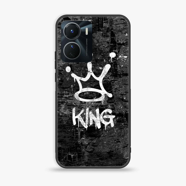 Vivo Y16 - King Design 8- Premium Printed Glass soft Bumper shock Proof Case CS-11492