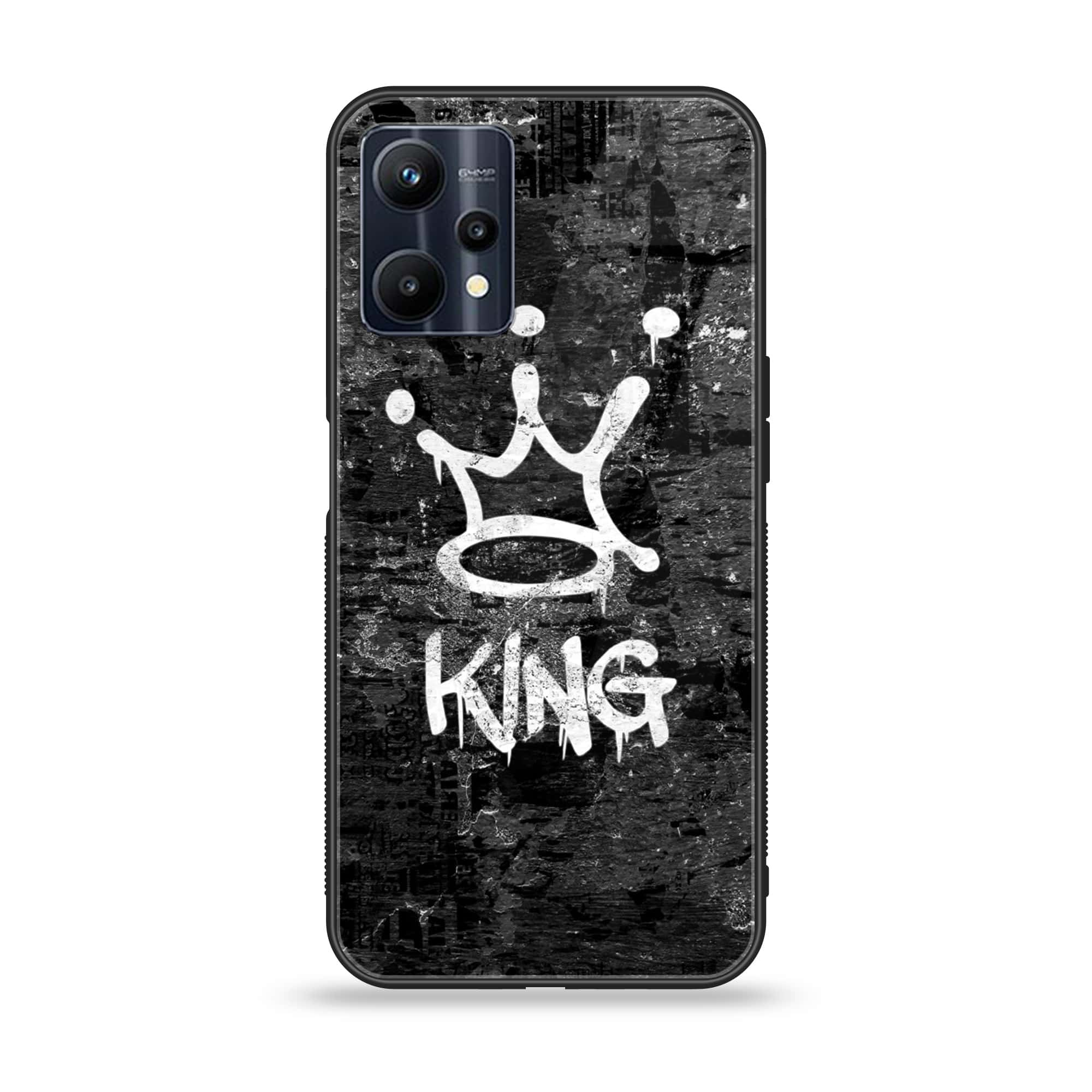 Realme V25 King Series V 2.0 Premium Printed Glass soft Bumper shock Proof Case