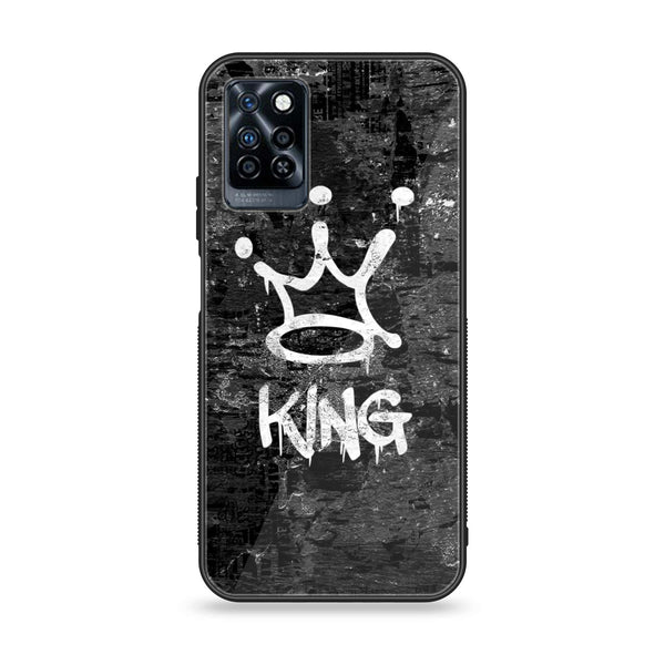 Infinix Note 10 Pro - King V 2.0 Design 8 - Premium Printed Glass soft Bumper shock Proof Case CS-18832