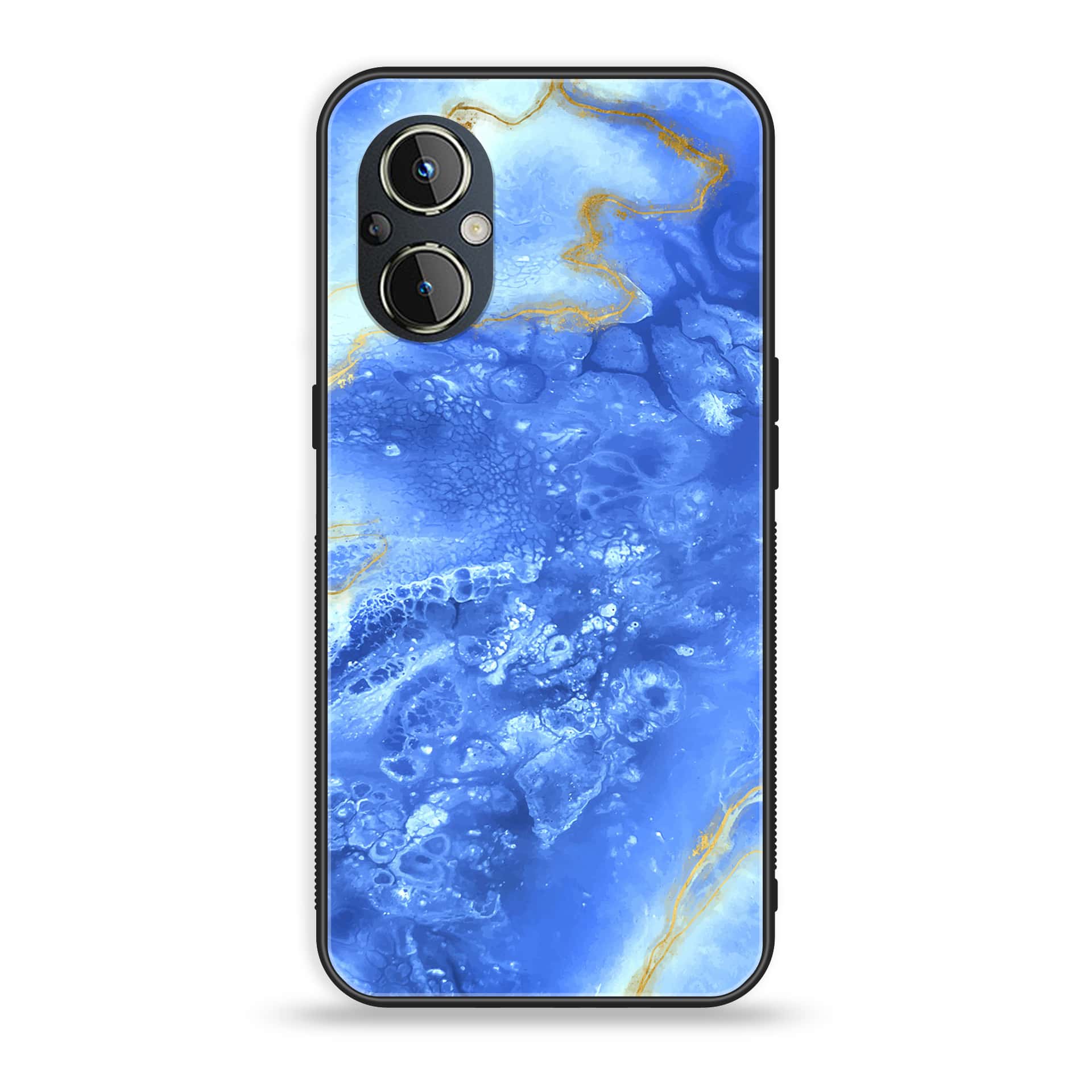 OnePlus Nord N20 5G - Blue Marble Series V 2.0 - Premium Printed Glass soft Bumper shock Proof Case