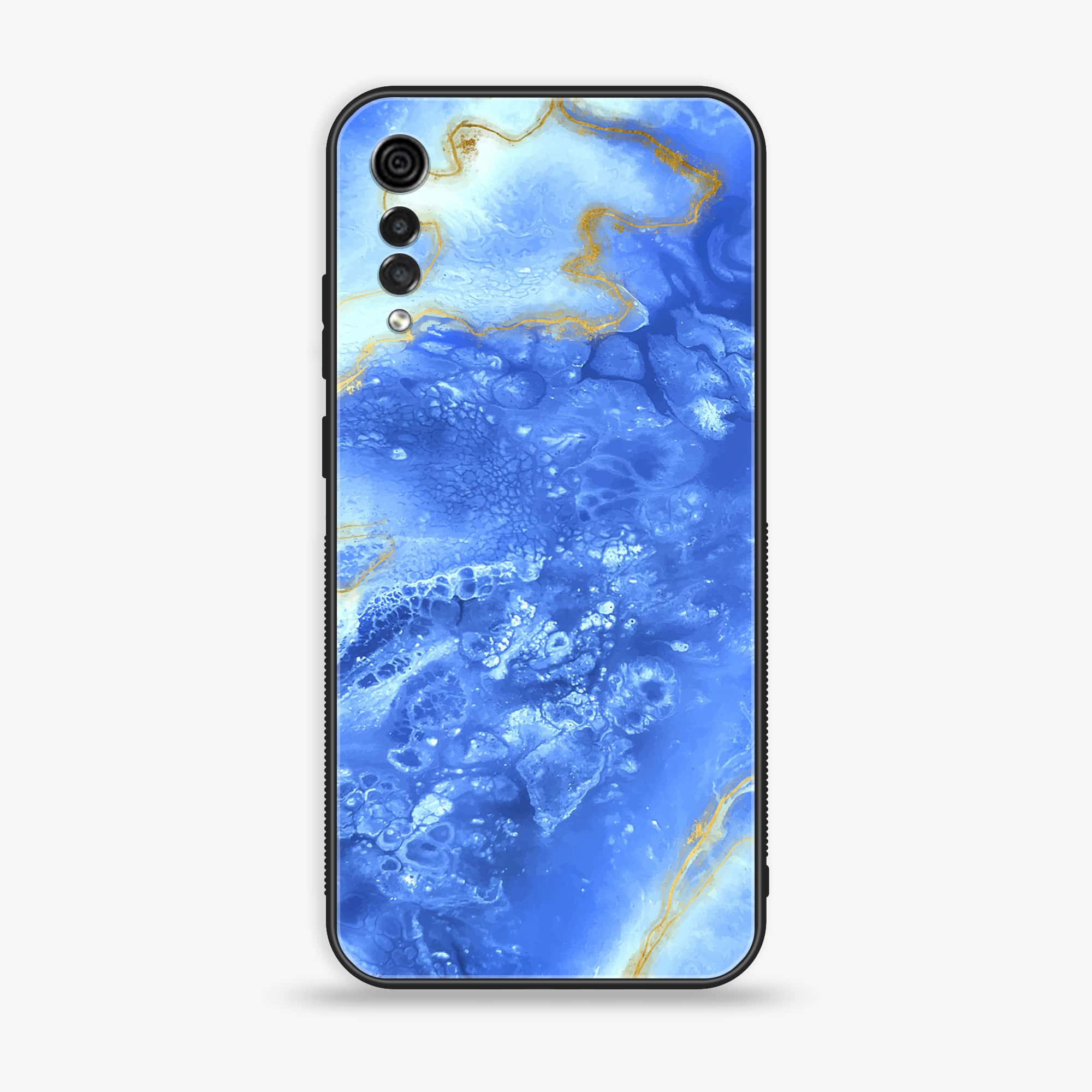 LG Velvet - Blue Marble Series V 2.0 - Premium Printed Glass soft Bumper shock Proof Case