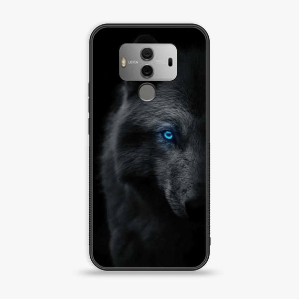 Huawei Mate 10 - Black Art Series Design 8 - Premium Printed Glass soft Bumper shock Proof Case  CS-18874