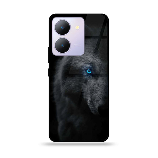 Vivo Y27 5G - Black Art Series Design 8  - Premium Printed Glass soft Bumper shock Proof Case  CS-20282