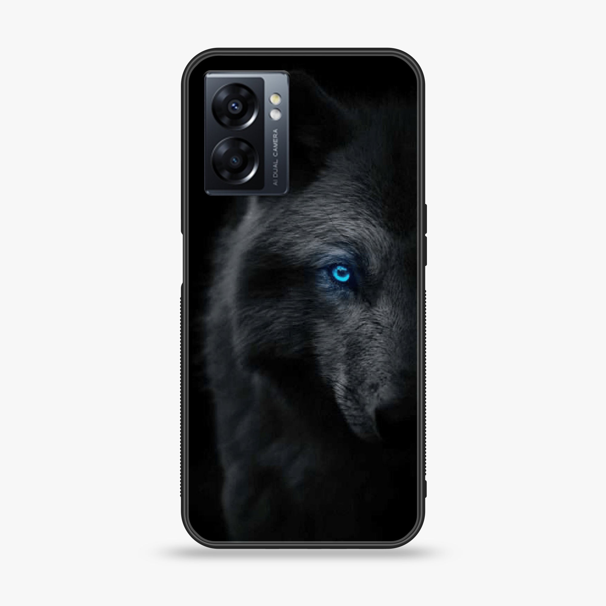 Oppo A77 4G - Black Art Series - Premium Metal Printed soft Bumper shock Proof Case