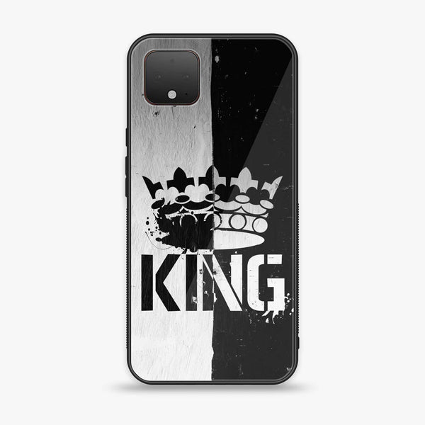 Google Pixel 4 XL - King V 2.0  Design 7 - Premium Printed Glass soft Bumper shock Proof Case CS-24730