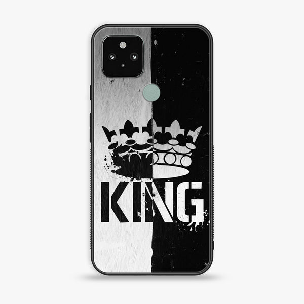 Google Pixel 5- King v2.0 Design 7  - Premium Printed Glass soft Bumper shock Proof Case CS-14707