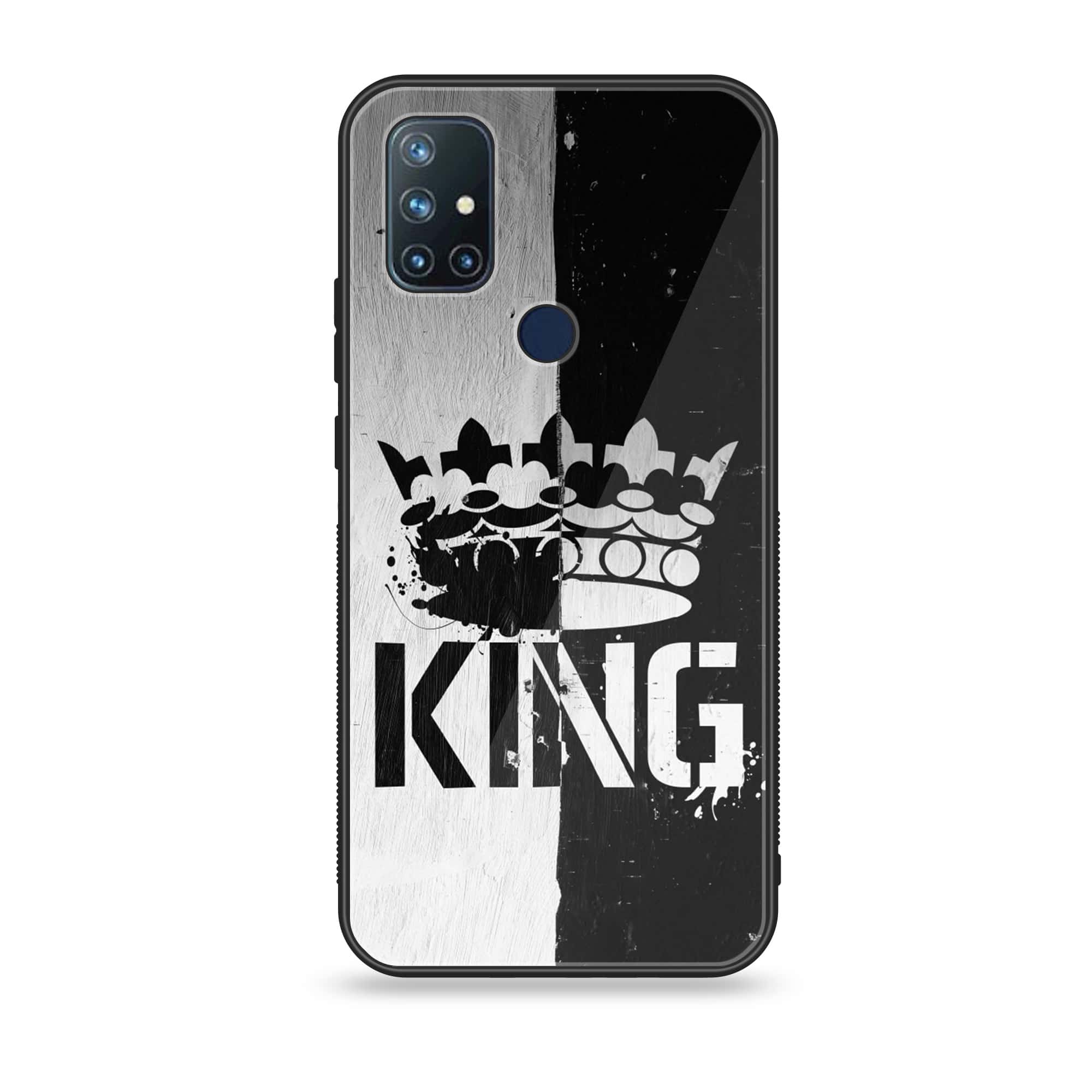 OnePlus Nord N10 -King Series - Premium Printed Glass soft Bumper shock Proof Case