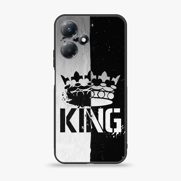 Infinix Hot 30 Play - King V 2.0 Design 7 - Premium Printed Glass soft Bumper shock Proof Case CS-17233