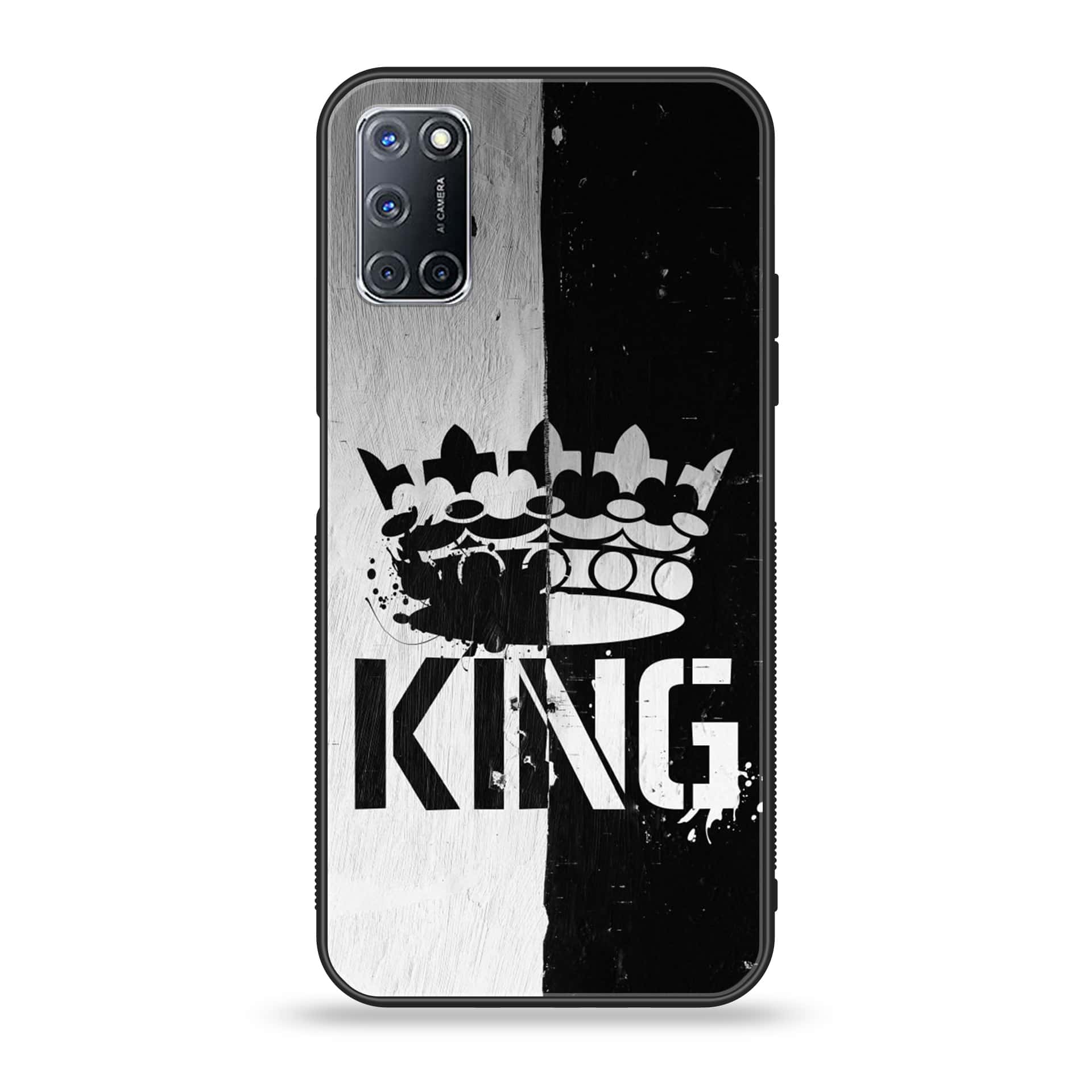 Oppo A52 - King Series V 2.0 - Premium Printed Glass soft Bumper shock Proof Case