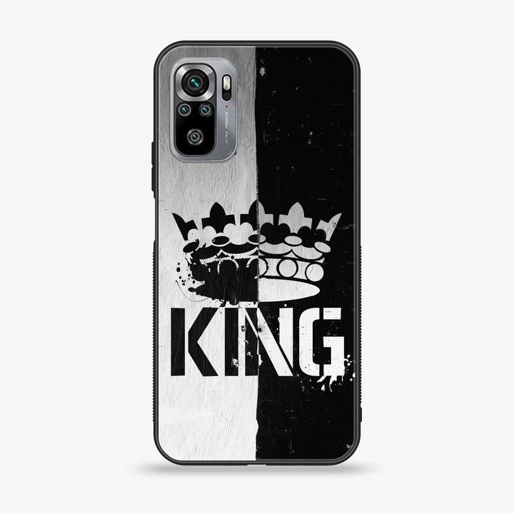 Xiaomi Redmi Note 10S - King V 2.0 Design 7 - Premium Printed Glass soft Bumper shock Proof Case CS-22996