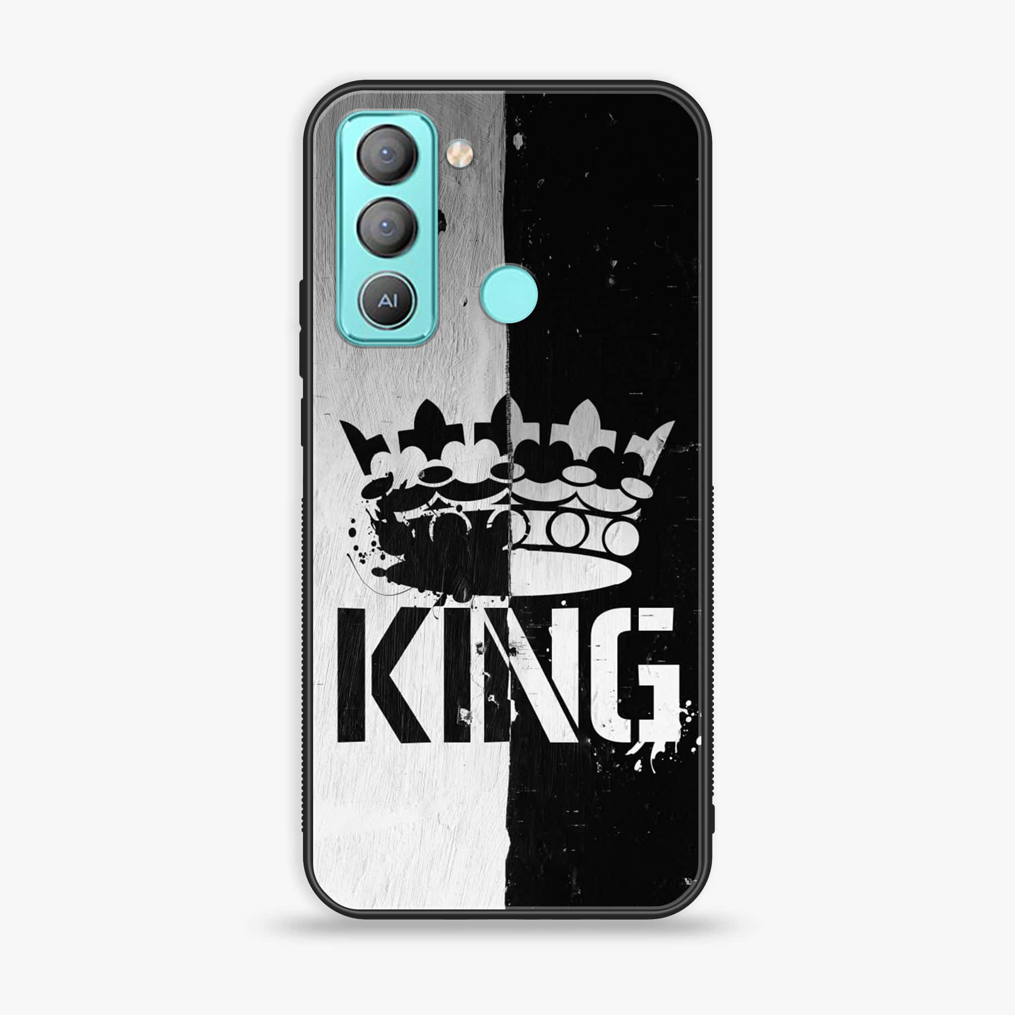 Tecno POP 5 LTE King Series V2.0 Premium Printed Glass soft Bumper shock Proof Case