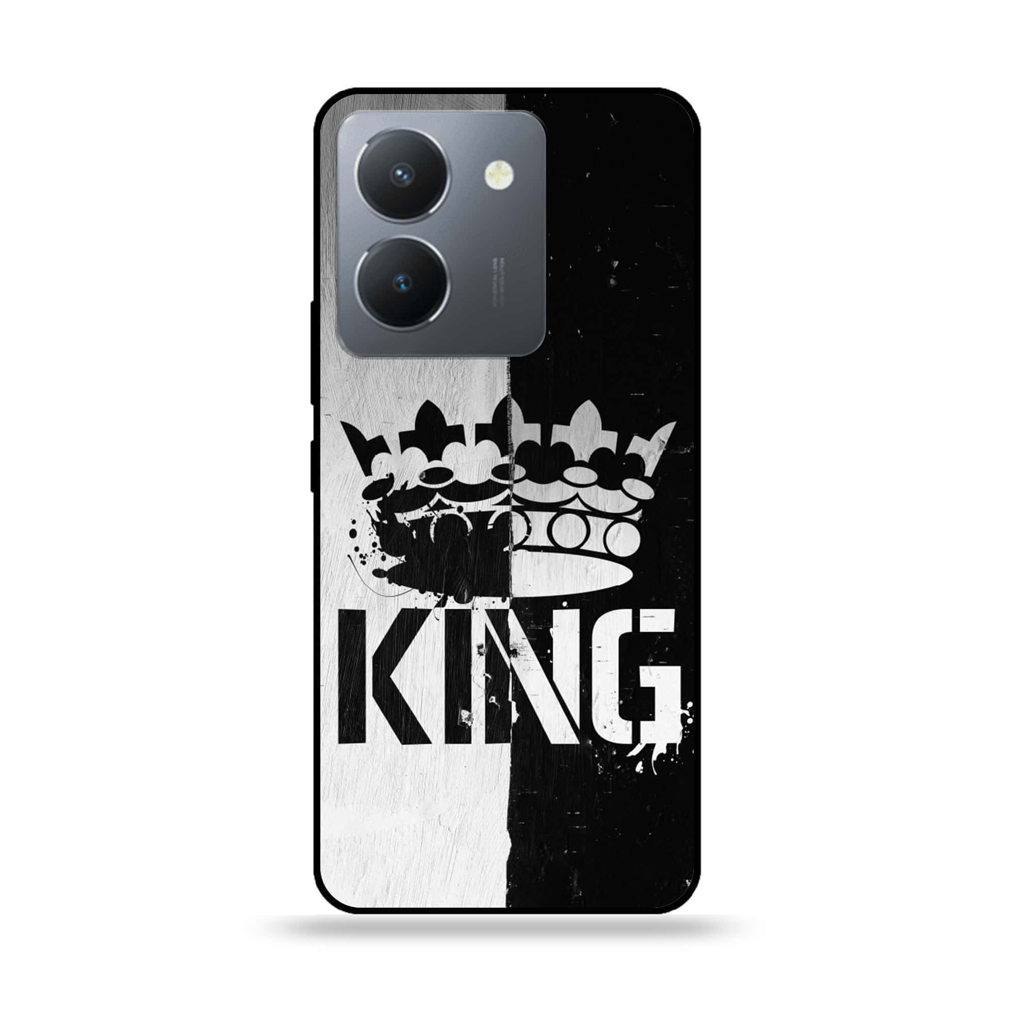 Vivo Y36 - King Series - Premium Printed Glass soft Bumper shock Proof Case