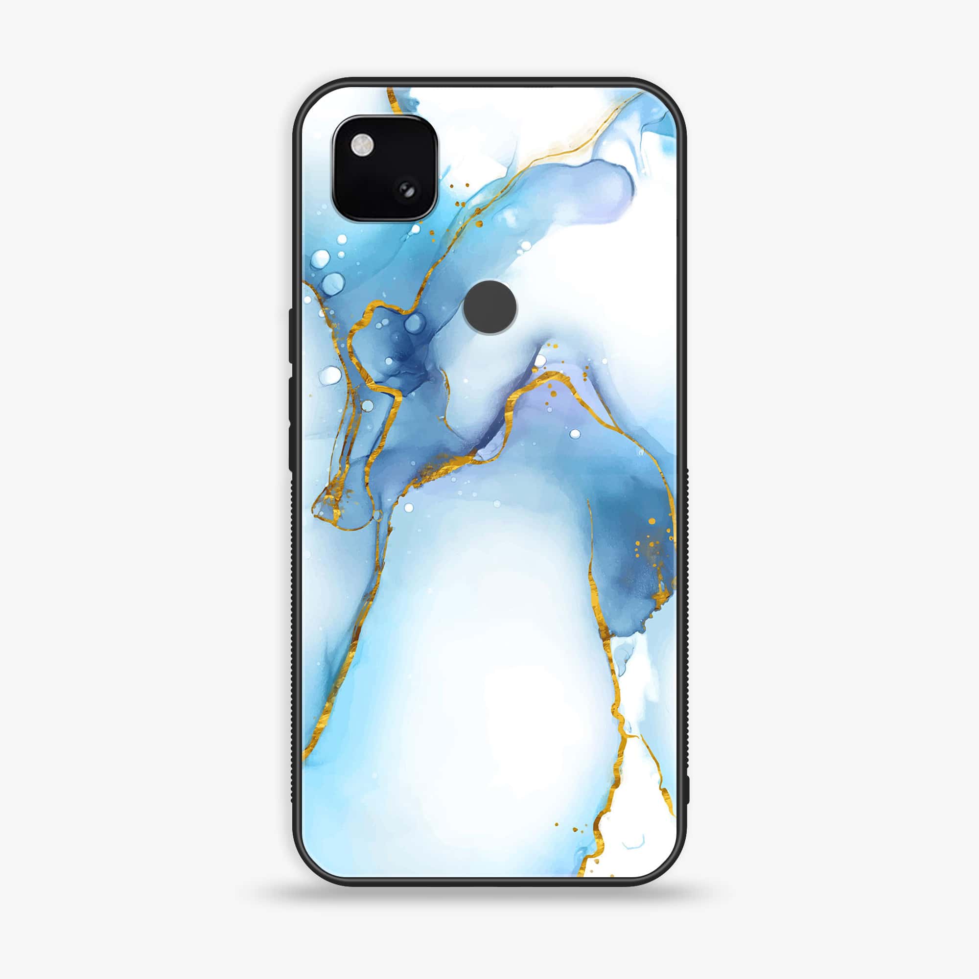 Google Pixel 4A 4G - Blue Marble Series V 2.0 - Premium Metal Printed soft Bumper Shock Proof Case