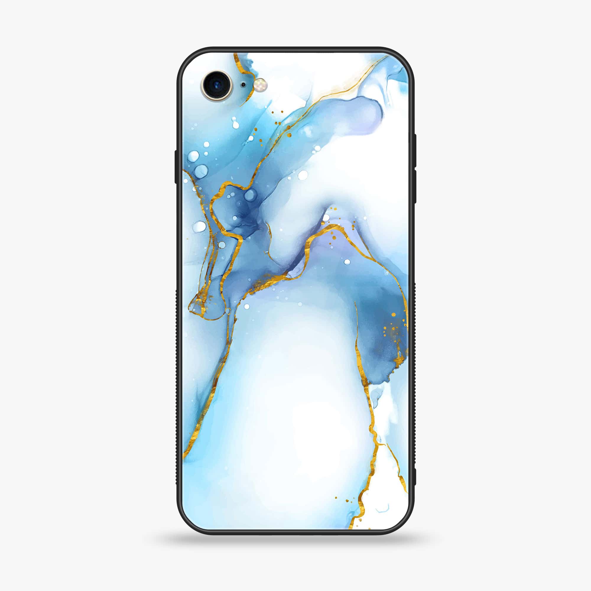 IPhone SE 2020 - Blue Marble Series V 2.0 - Premium Printed Glass soft Bumper shock Proof Case