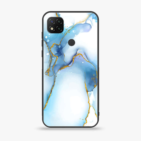 Xiaomi Redmi 9C/ 10A  - Blue Marble Series V 2.0  Design 6 - Premium Printed Glass soft Bumper shock Proof Case CS-33985