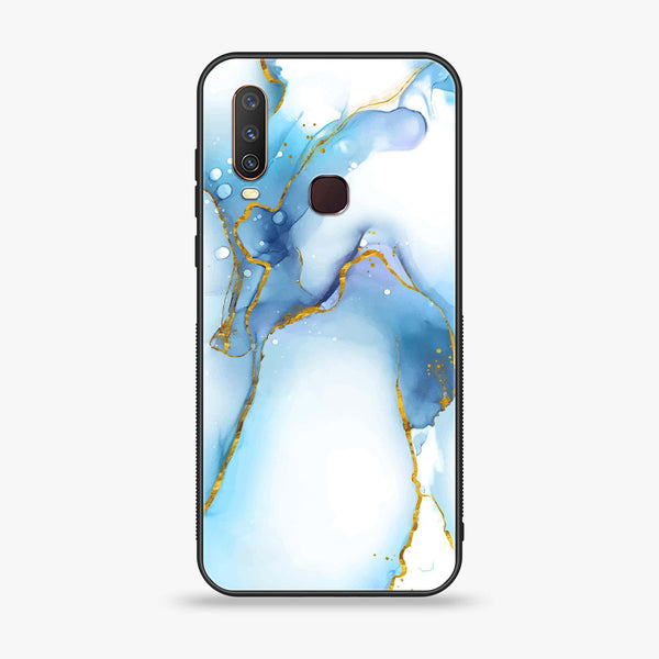 Vivo Y15 - Blue Marble Series V 2.0 - Premium Printed Glass soft Bumper shock Proof Case CS-22003