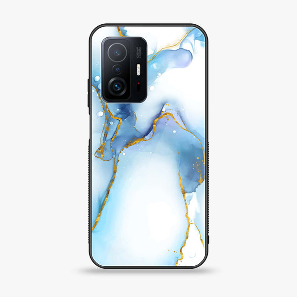 Xiaomi 11T/ 11T Pro - Blue Marble Series V 2.0 Design 6  - Premium Printed Glass soft Bumper shock Proof Case  CS-35141