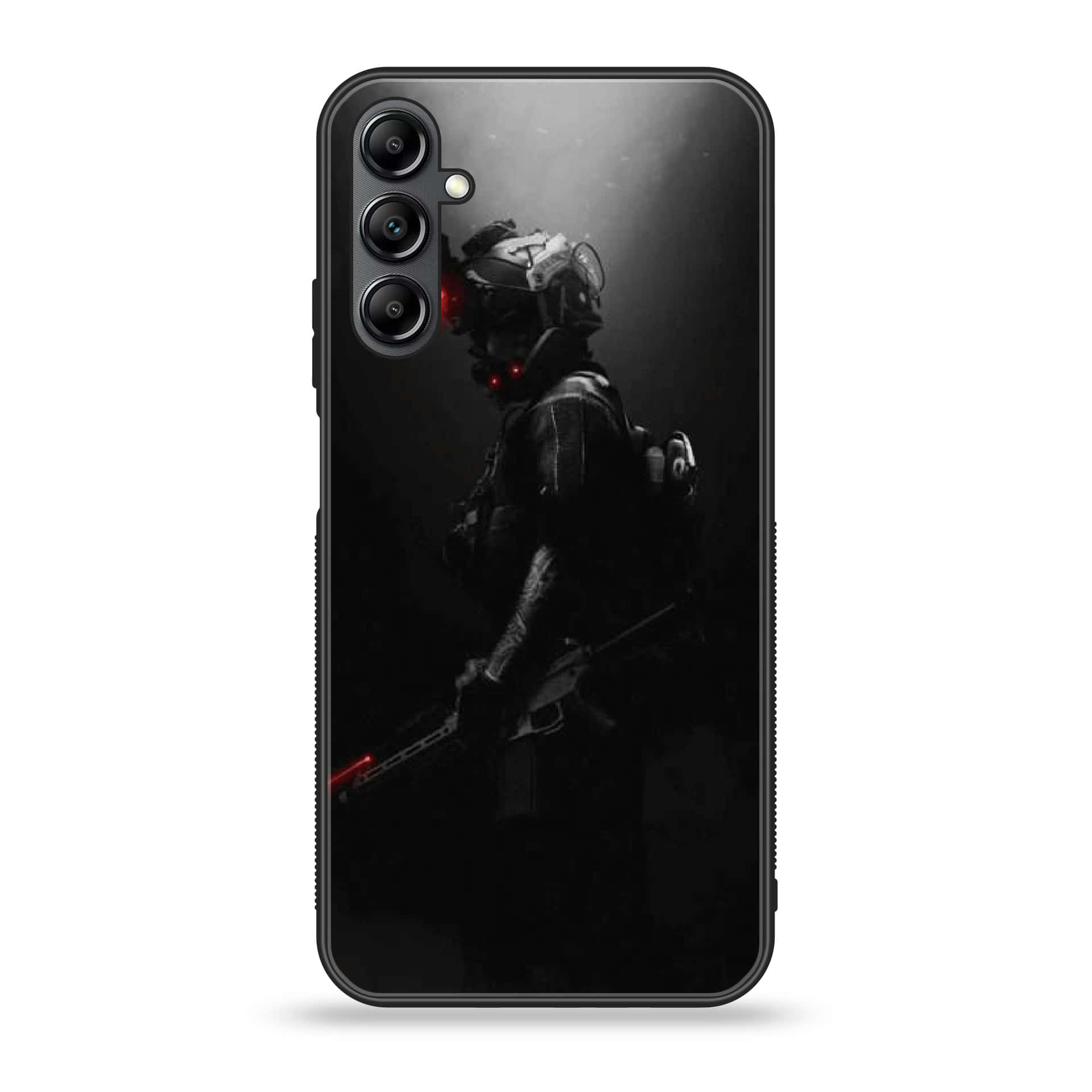 Samsung Galaxy A25 - Black Art Series - Premium Printed Glass soft Bumper shock Proof Case