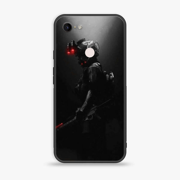 Google Pixel 3 XL- Black Art Design 9- Premium Printed Glass soft Bumper shock Proof Case CS-11282