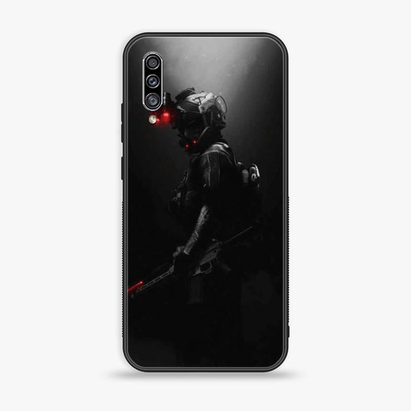 Galaxy A50/ A50s/ A30s - Black Art  Design 9  - Premium Printed Glass soft Bumper shock Proof Case  CS-30668