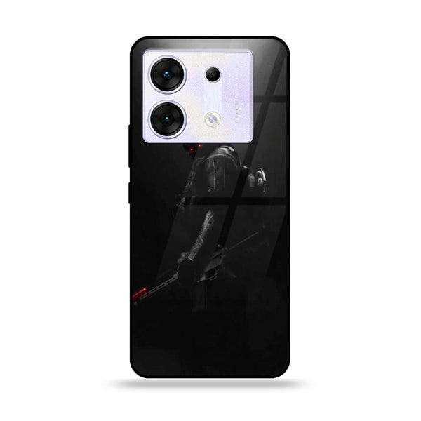 Infinix Zero 30 5G - Black Art Series Design 9  - Premium Metal Printed soft Bumper shock Proof Case  CS-19428