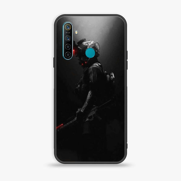 Realme 5/ 5i/Realme 6i / Realme 5s / Realme Narzo 10  Black Art Design 9 Premium Printed Glass soft Bumper shock Proof Case CS-15262