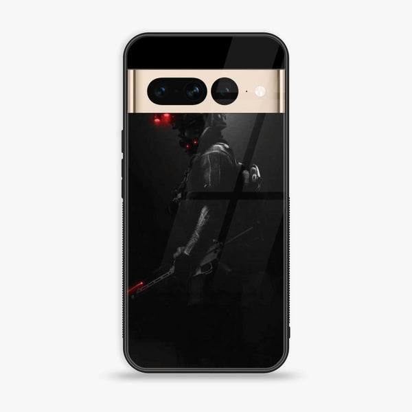 Google Pixel 7 Pro - Black Art  Design 9 - Premium Printed Glass soft Bumper shock Proof Case  CS-24936