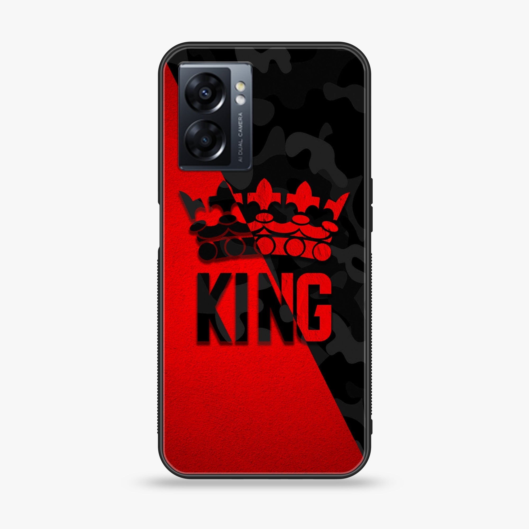 Oppo A77 4G - King Series V 2.0  - Premium Metal Printed soft Bumper shock Proof Case