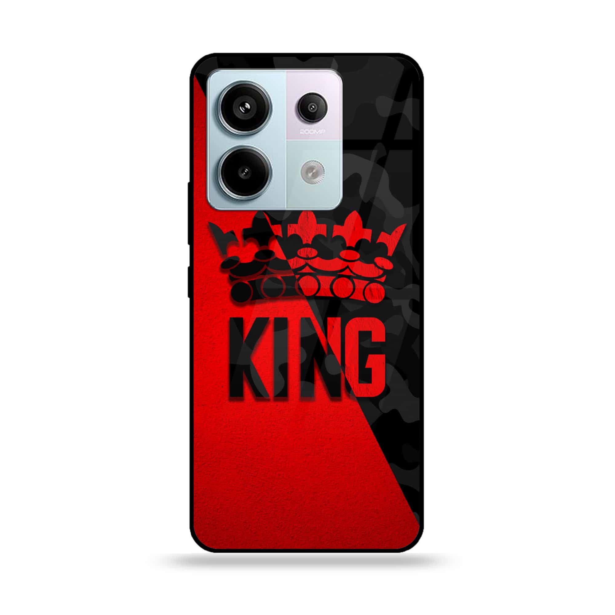 Redmi Note 13 - King Series V 2.0 - Premium Metal Printed soft Bumper shock Proof Case