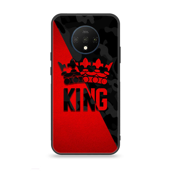 OnePlus 7T - King Design 6 V 2.0 - Premium Printed Glass soft Bumper shock Proof Case CS-22313