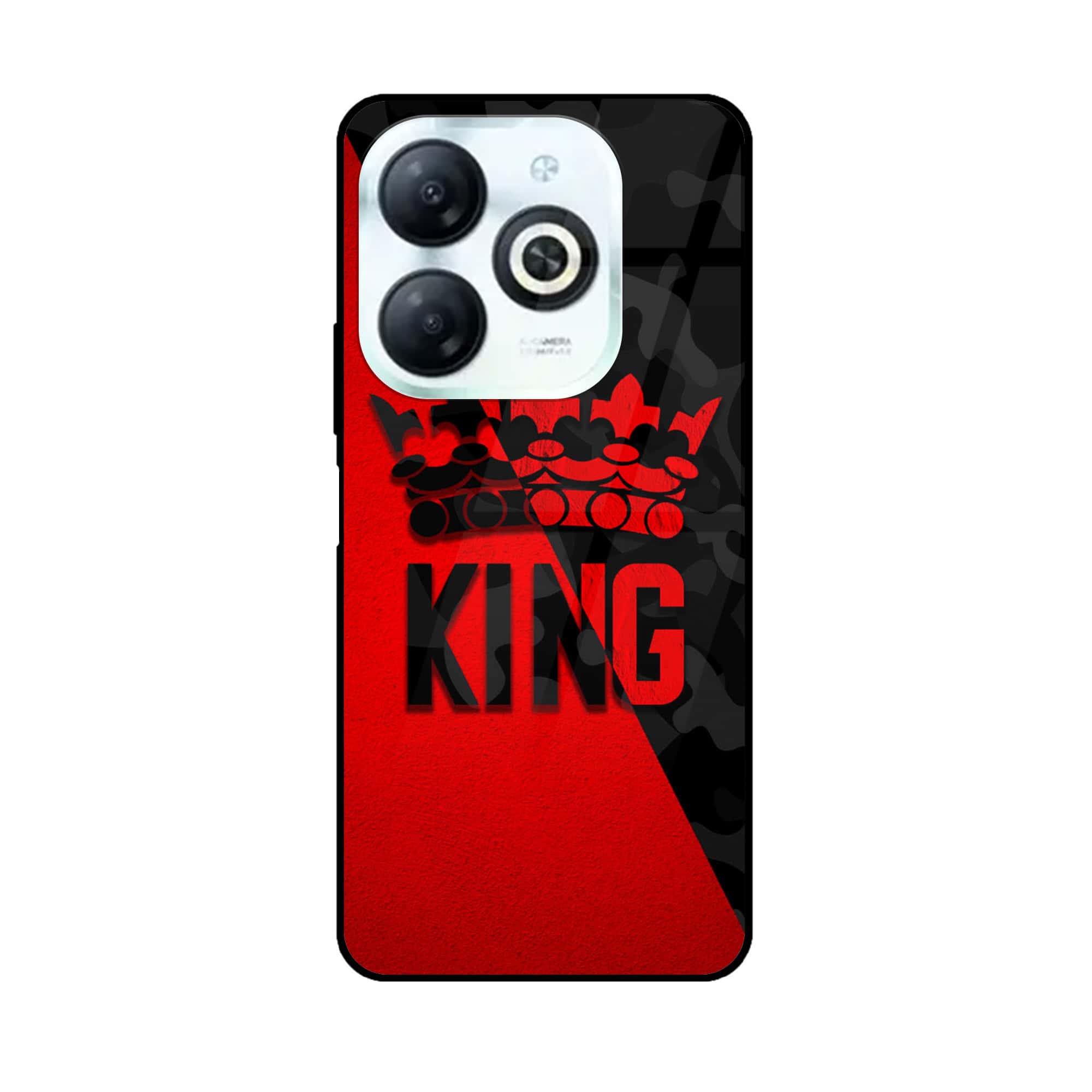 Tecno Spark 20 - King Series V 2.0 - Premium Printed Glass soft Bumper shock Proof Case