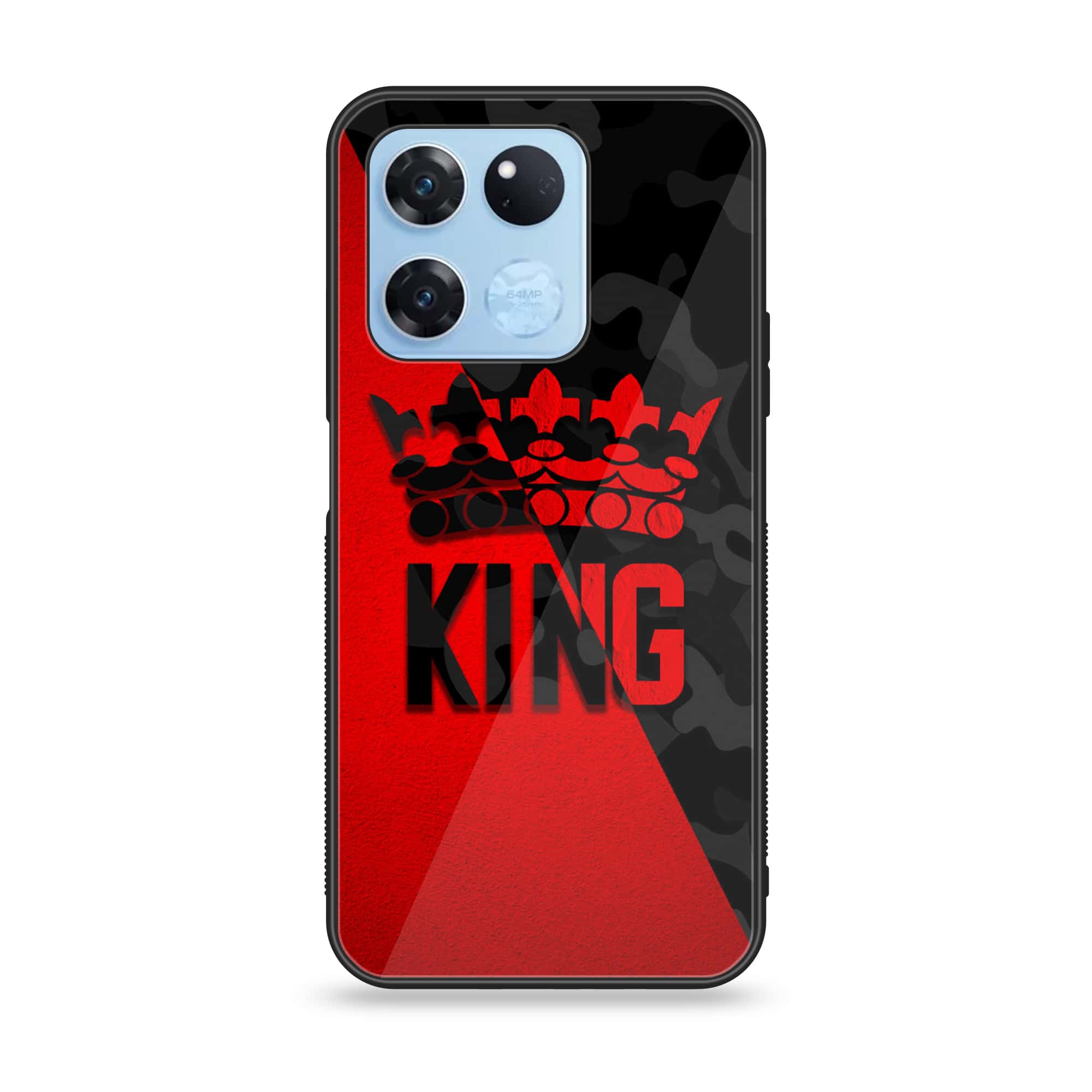 OnePlus Ace Racing - King Series V 2.0 - Premium Printed Glass soft Bumper shock Proof Case