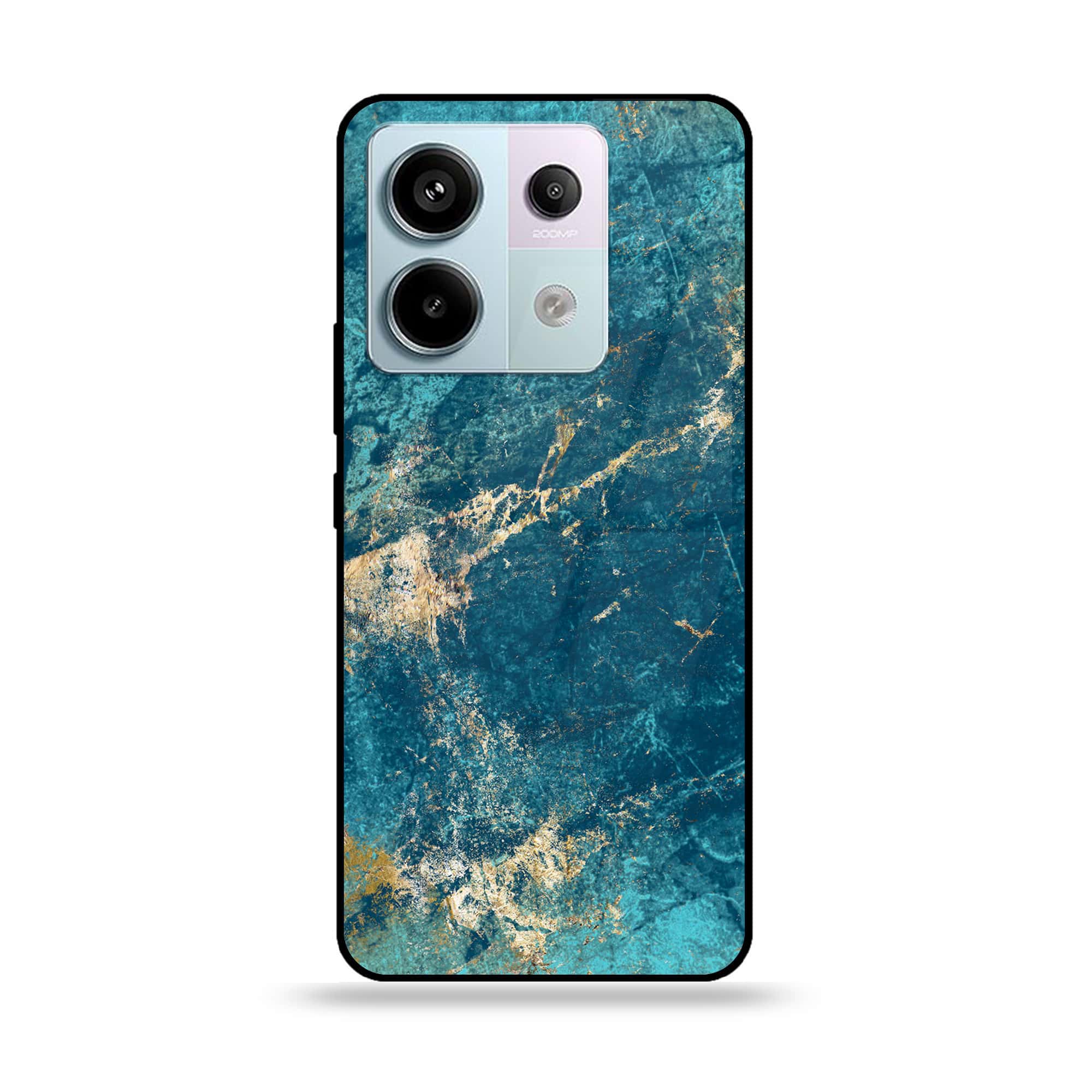 Redmi Note 13 - Blue Marble Series V 2.0 - Premium Metal Printed soft Bumper shock Proof Case